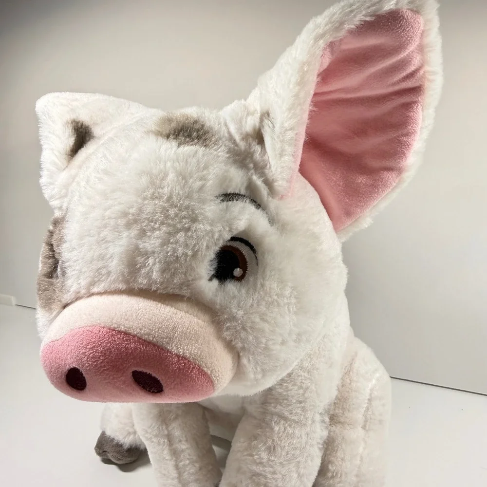 MOANA Disney Store Pua Pig Plush White Grey Spotted 12 Inch Stuffed Animal Toy